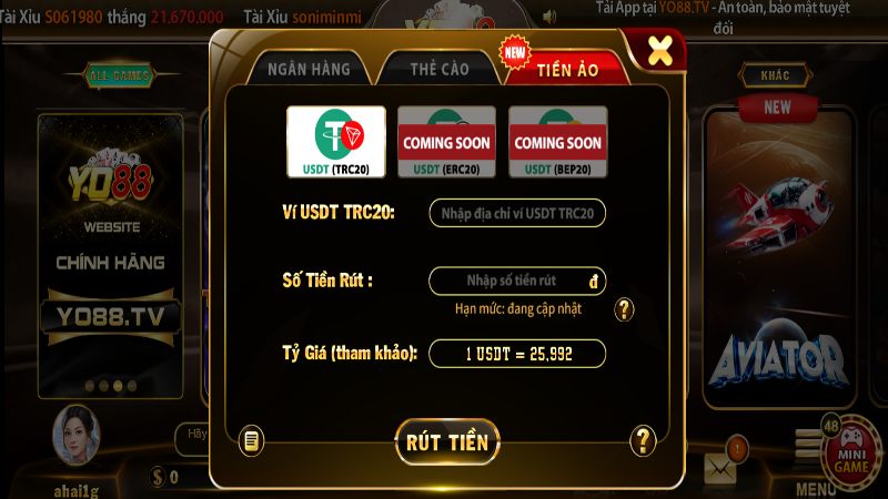 rut tien yo88 1 Các ưu điểm có được khi rút tiền