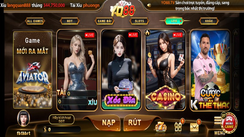 Casino online cập nhật rất nhiều phiên bản thú vị